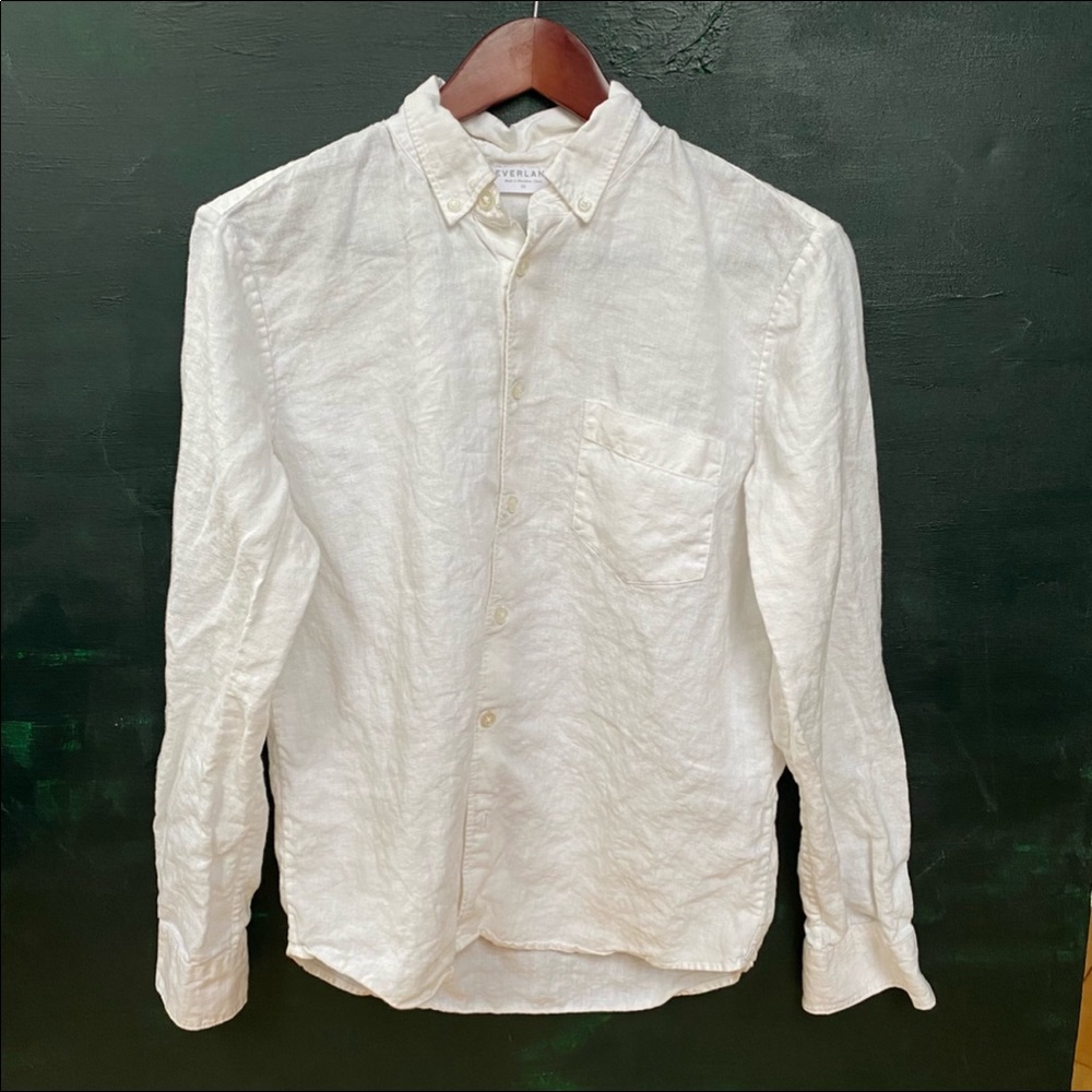 Everlane White Linen Shirt. Men’s XS, Women’s XS/S